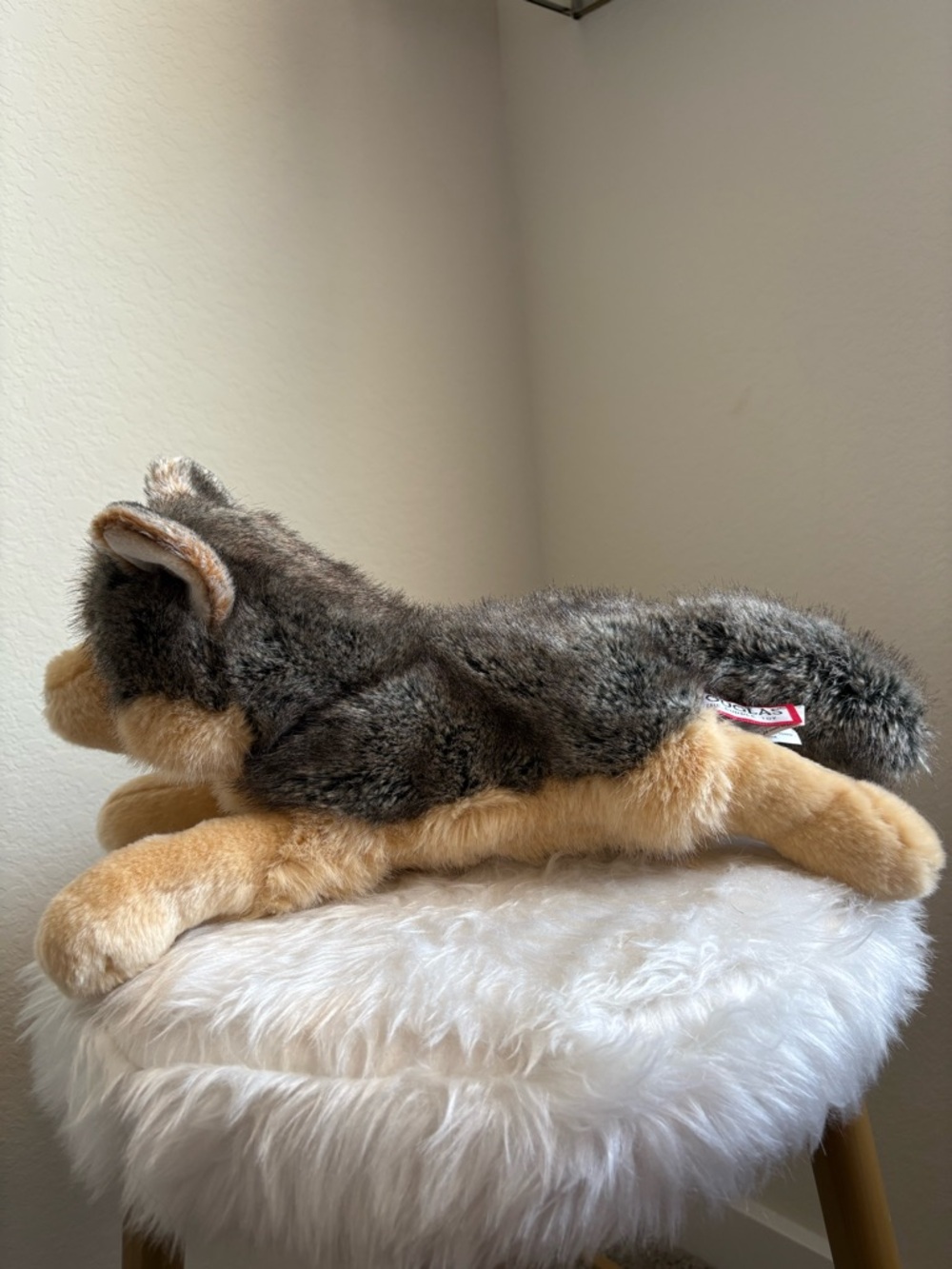 Douglas Cuddle Toy Adler Dlux Wolf Realistic Plush Stuffed Animal (Retired) - Picture 2 of 4